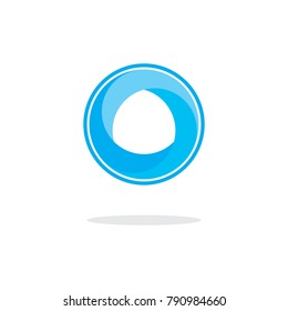 Abstract Circle Logo Design, Blue Gradient Effect