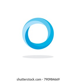 Abstract Circle Logo Design, Blue Gradient Effect