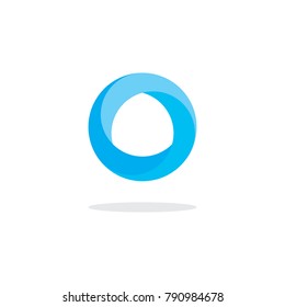 Abstract Circle Logo Design, Blue Gradient Effect