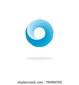 Abstract Circle Logo Design, Blue Gradient Effect