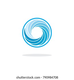Abstract Circle Logo Design, Blue Gradient Effect