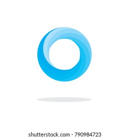Abstract Circle Logo Design, Blue Gradient Effect