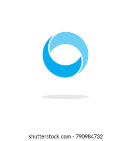 Abstract Circle Logo Design, Blue Gradient Effect