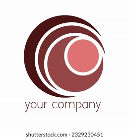 abstract circle logo design for brand and company, modern logo for technology business and communication
