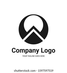 abstract circle logo design for company and business