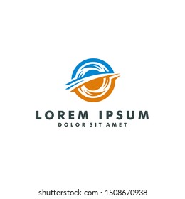 Abstract circle logo design icon vector