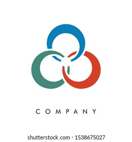 Abstract circle logo design. icon vector