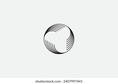 abstract circle logo design icon template