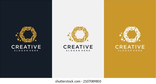 Abstract circle logo design inspiration. abstract line concept