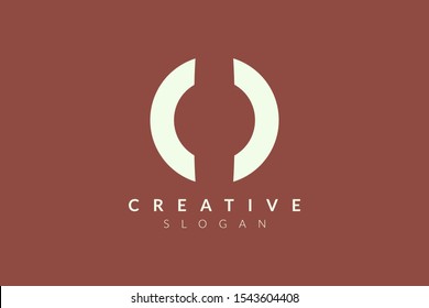 Abstract circle logo design. Minimalist and modern vector design suitable for community, business, and product brands