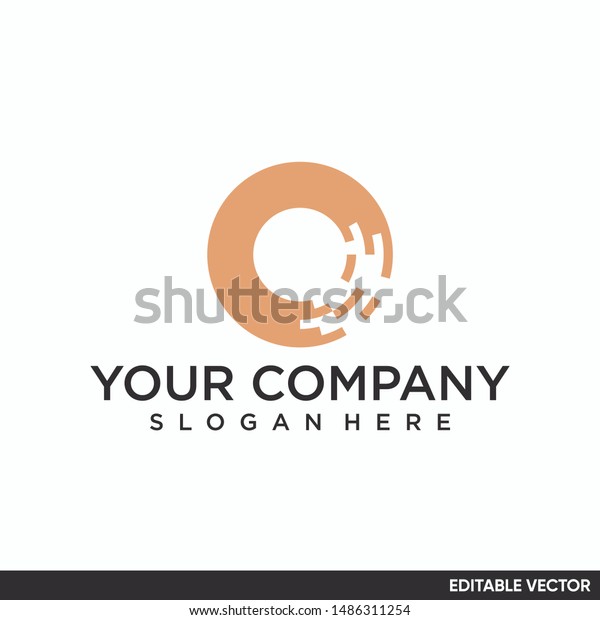 Abstract Circle Logo Design Modern Distract Stock Vector Royalty Free