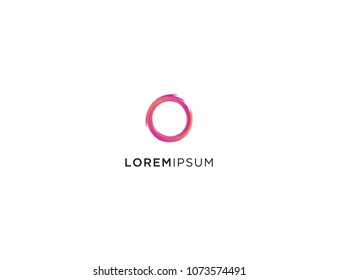 abstract circle logo design template
