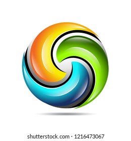 Abstract Circle Logo Design Template