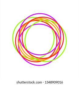 abstract circle logo design template . colorful circle logo . logo template
