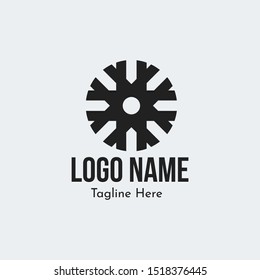 Abstract circle logo design template. Geometric, woven logo vector.