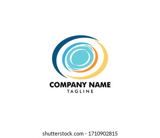 Plantilla de diseño del logotipo de círculo abstracto