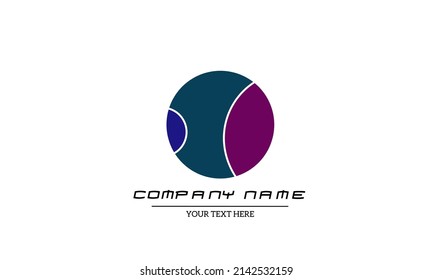 Abstract circle logo design template with three elegant colors