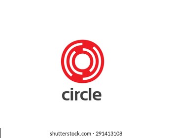 Abstract circle logo design. Trendy business concept logotype for your company. Creative geometric vector icon.