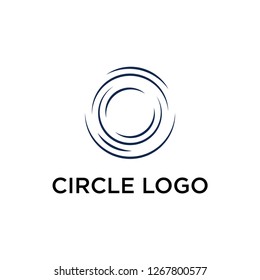 abstract circle logo design vector