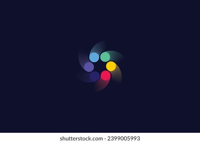 Abstract circle logo design vector template