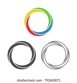 Abstract Circle Logo Design Vector Set