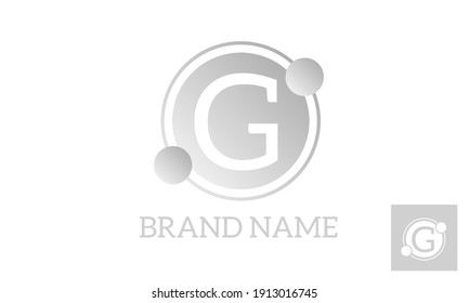 Logo abstracto de círculo con letra falsa. Gradiente y vector plano editable para la marca de la empresa.