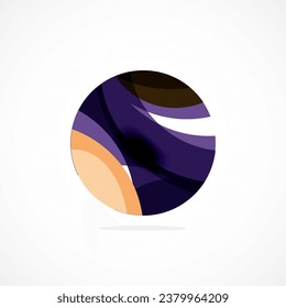 Logo del círculo abstracto, estética dinámica. La sencillez sugiere conectividad, fluidez y energía, convirtiéndolo en una elección versátil para las marcas que buscan una identidad moderna y visualmente atractiva