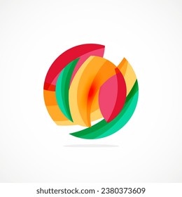 Logo del círculo abstracto, estética dinámica. La sencillez sugiere conectividad, fluidez y energía, convirtiéndolo en una elección versátil para las marcas que buscan una identidad moderna y visualmente atractiva