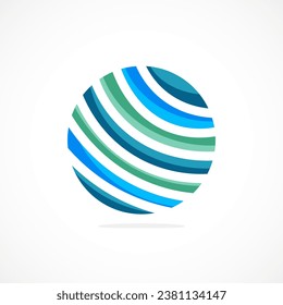 Abstract circle logo, dynamic aesthetic. Simplicity suggests connectivity, fluidity, and energy, making it a versatile choice for brands seeking a modern, visually engaging identity