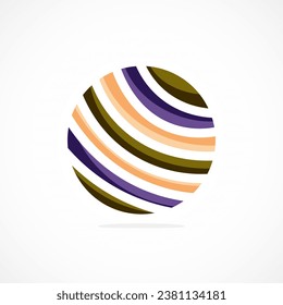Abstract circle logo, dynamic aesthetic. Simplicity suggests connectivity, fluidity, and energy, making it a versatile choice for brands seeking a modern, visually engaging identity