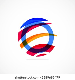 Logo del círculo abstracto, estética dinámica. La sencillez sugiere conectividad, fluidez y energía, convirtiéndolo en una elección versátil para las marcas que buscan una identidad moderna y visualmente atractiva