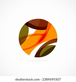 Logo del círculo abstracto, estética dinámica. La sencillez sugiere conectividad, fluidez y energía, convirtiéndolo en una elección versátil para las marcas que buscan una identidad moderna y visualmente atractiva