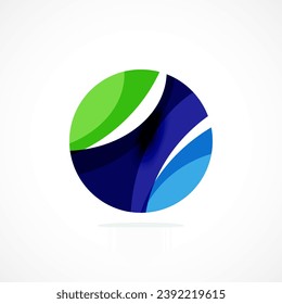 Abstract circle logo, dynamic aesthetic. Simplicity suggests connectivity, fluidity, and energy, making it a versatile choice for brands seeking a modern, visually engaging identity