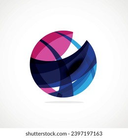 Logo del círculo abstracto, estética dinámica. La sencillez sugiere conectividad, fluidez y energía, convirtiéndolo en una elección versátil para las marcas que buscan una identidad moderna y visualmente atractiva