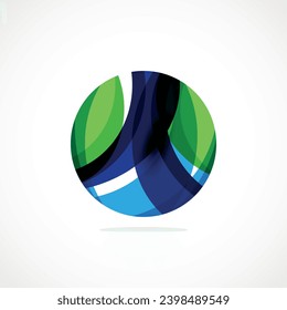 Logo del círculo abstracto, estética dinámica. La sencillez sugiere conectividad, fluidez y energía, convirtiéndolo en una elección versátil para las marcas que buscan una identidad moderna y visualmente atractiva
