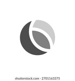 Abstract circle logo and elegant color gradations. Suitable for company logos operating in the fields of technology and science.