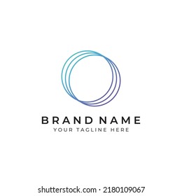 Abstract circle logo elements, circle lines, minimalist circles, creative ideas circles and modern colorful circles.
