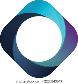 Abstract circle logo with holes illustration in trendy and minimal style isolated on background