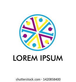abstract  circle logo icon for game industry