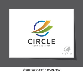 abstract circle logo icon vector template