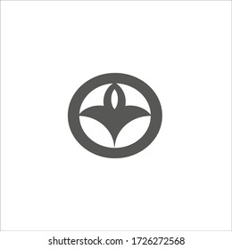 Abstract circle logo inside can be see birds and dolphins that are abstract in shape