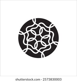 abstract circle logo meaning synergy suitable for companies in the fields of beauty, technology, construction, health, consulting, manufacturing, entertainment, fashion, jewelry