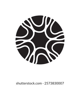 abstract circle logo meaning synergy suitable for companies in the fields of beauty, technology, construction, health, consulting, manufacturing, entertainment, fashion, jewelry