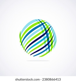 Logo del círculo abstracto - emblema minimalista, forma atemporal y universal del círculo. El logotipo único representa una gama de marcas y conceptos, que encapsulan la sencillez y la creatividad en una sola imagen icónica