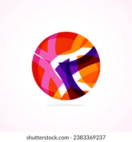 Logo del círculo abstracto - emblema minimalista, forma atemporal y universal del círculo. El logotipo único representa una gama de marcas y conceptos, que encapsulan la sencillez y la creatividad en una sola imagen icónica