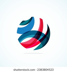 Logo del círculo abstracto - emblema minimalista, forma atemporal y universal del círculo. El logotipo único representa una gama de marcas y conceptos, que encapsulan la sencillez y la creatividad en una sola imagen icónica