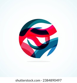 Abstract circle logo - minimalist emblem, timeless and universal shape of circle. Unique logo represent range of brands and concepts, encapsulating simplicity and creativity in single, iconic image