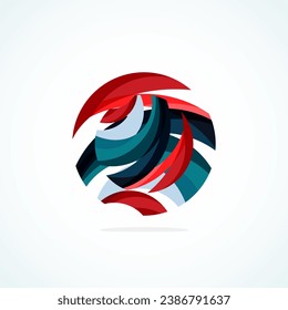 Logo del círculo abstracto - emblema minimalista, forma atemporal y universal del círculo. El logotipo único representa una gama de marcas y conceptos, que encapsulan la sencillez y la creatividad en una sola imagen icónica