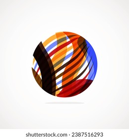 Logo del círculo abstracto - emblema minimalista, forma atemporal y universal del círculo. El logotipo único representa una gama de marcas y conceptos, que encapsulan la sencillez y la creatividad en una sola imagen icónica