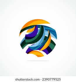 Logo del círculo abstracto - emblema minimalista, forma atemporal y universal del círculo. El logotipo único representa una gama de marcas y conceptos, que encapsulan la sencillez y la creatividad en una sola imagen icónica